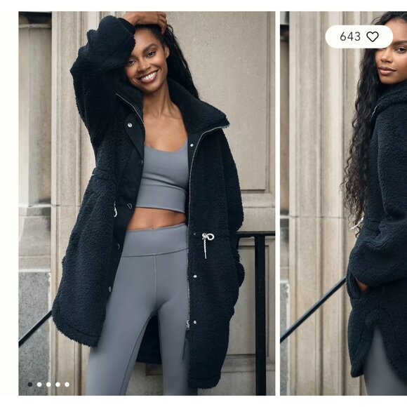 Varley Jamie Sherpa Jacket Black Women’s Size XS Q1 - Picture 1 of 14